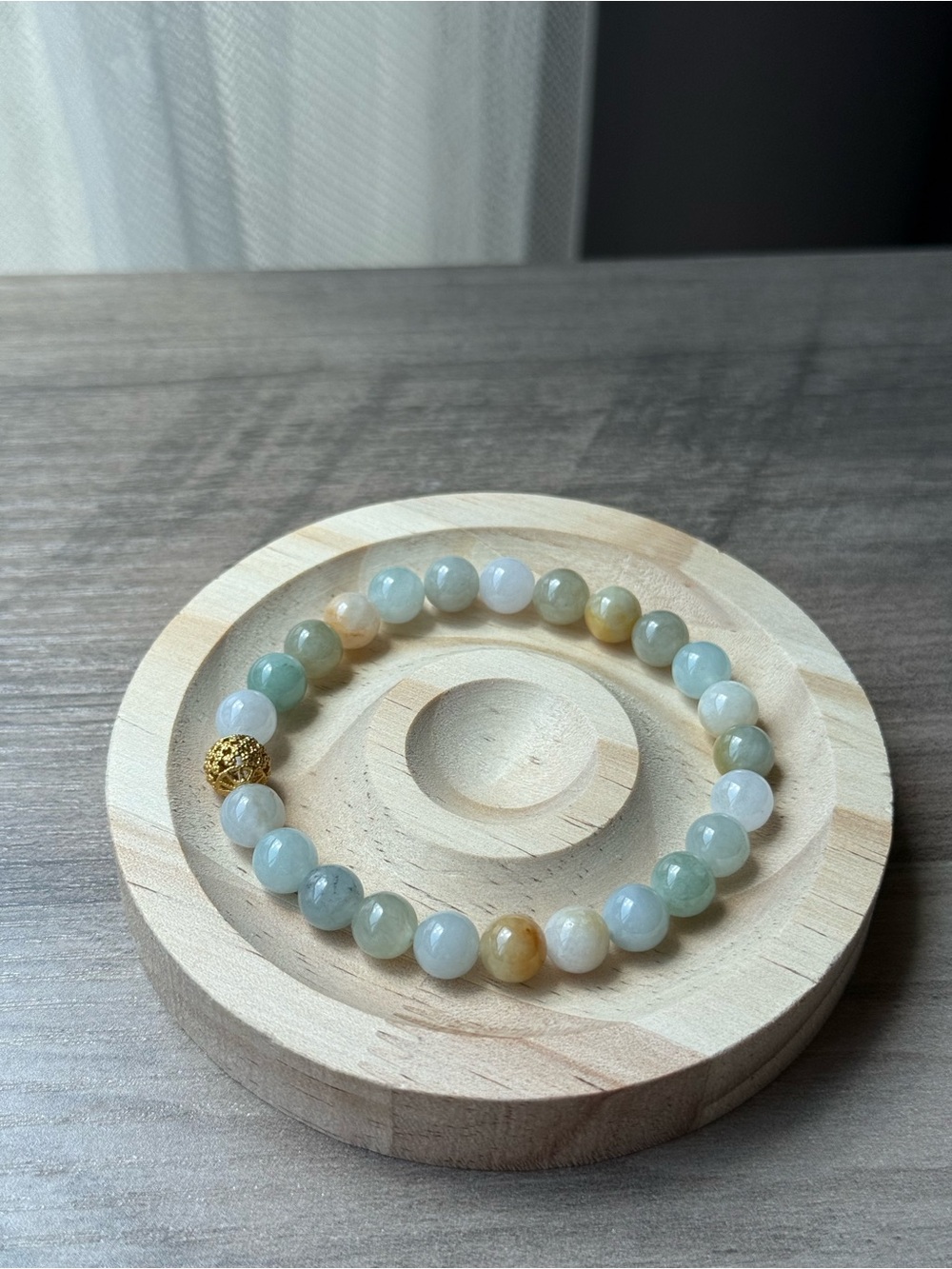 Handcrafted Multicolor Jade Bracelet 7.4mm
